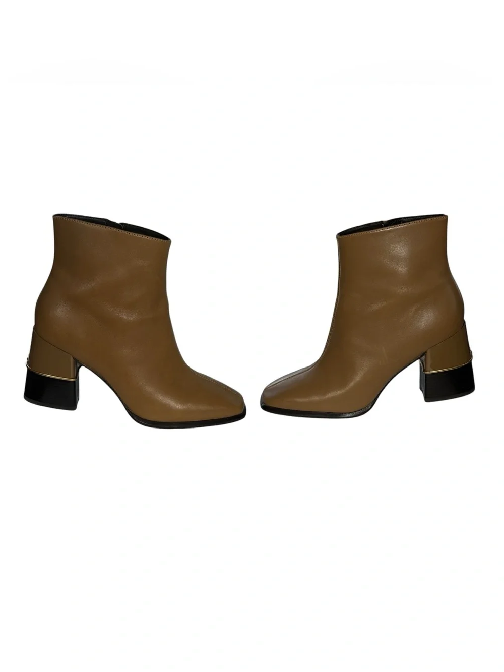 Tory Burch Leather Ankle Boots Size 7 Almond Flour